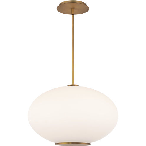 Illusion 1 Light 16 inch Aged Brass Pendant Ceiling Light in 2700K
