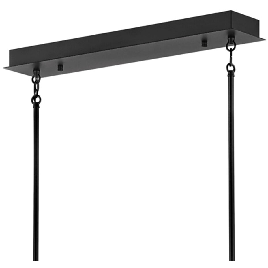 Onyx LED 44.5 inch Black Chandelier Ceiling Light, Linear & Oval