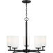 Oslo 5 Light 24 inch Midnight Black Chandelier Ceiling Light