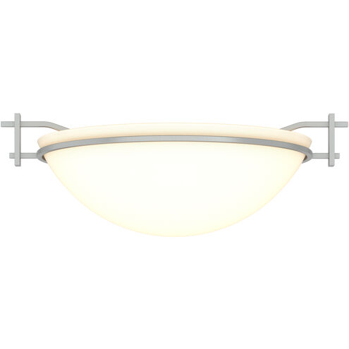 Moonband 1 Light 11.4 inch Vintage Platinum Semi-Flush Ceiling Light in Opal