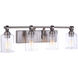Romero 4 Light 30 inch Brushed Polished Nickel Vanity Light Wall Light