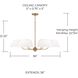 Welsley 6 Light 36 inch Aged Brass Chandelier Ceiling Light