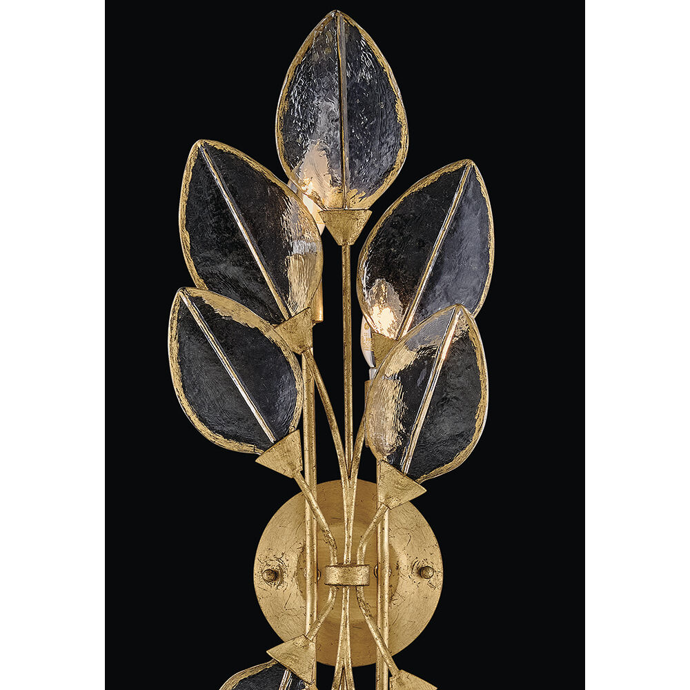 Amira 4 Light 10 inch Distressed Brass Sconce Wall Light