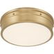 Marnex LED 13 inch Legacy Brass Flush Mount Ceiling Light
