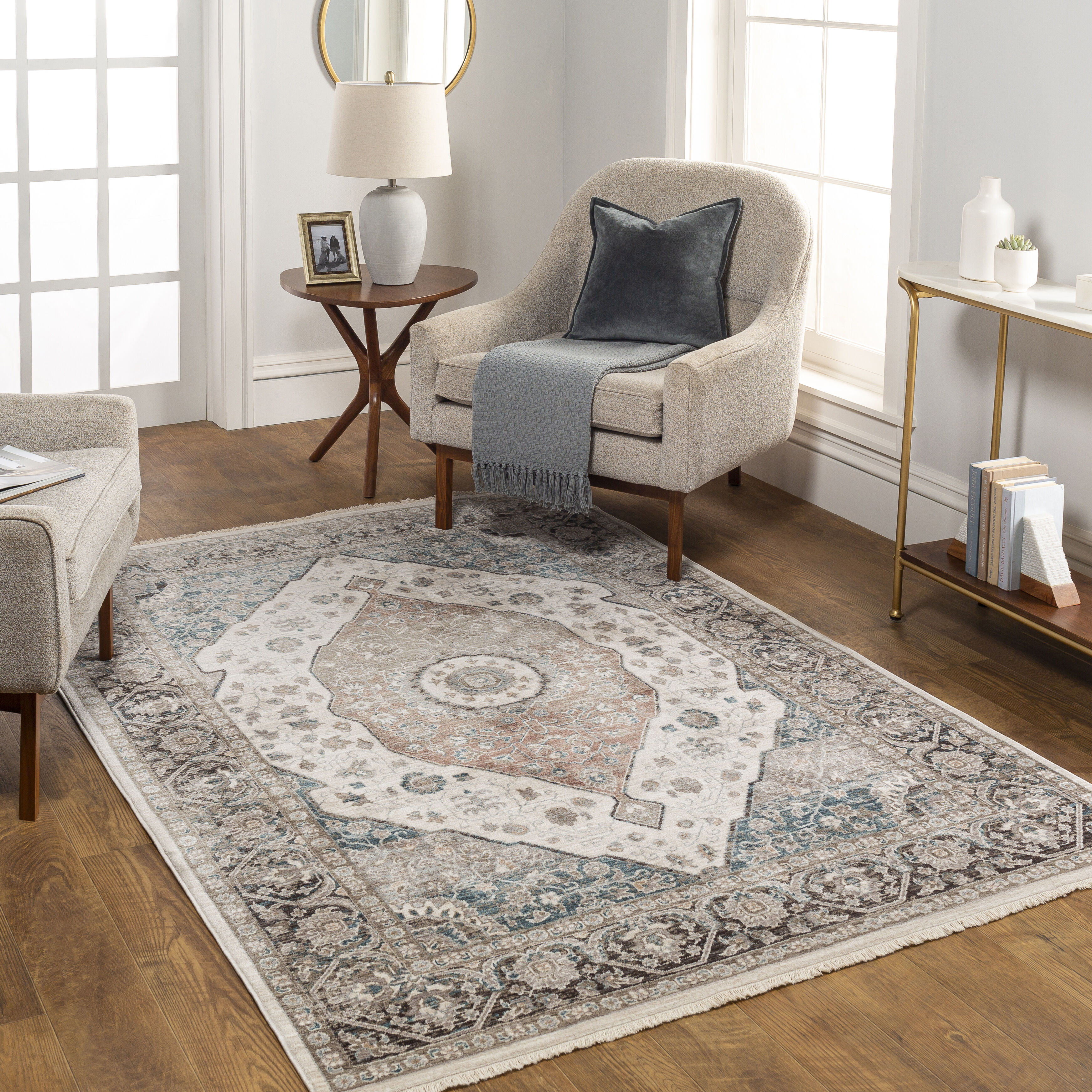 Carlisle 71 X 47 inch Taupe Rug, Rectangle