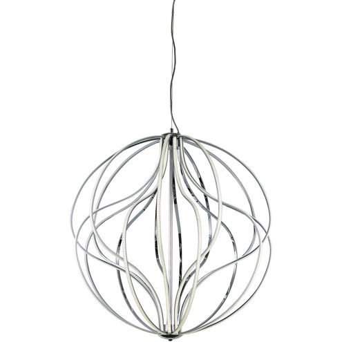 Aura LED 31 inch Polished Chrome Single Pendant Ceiling Light