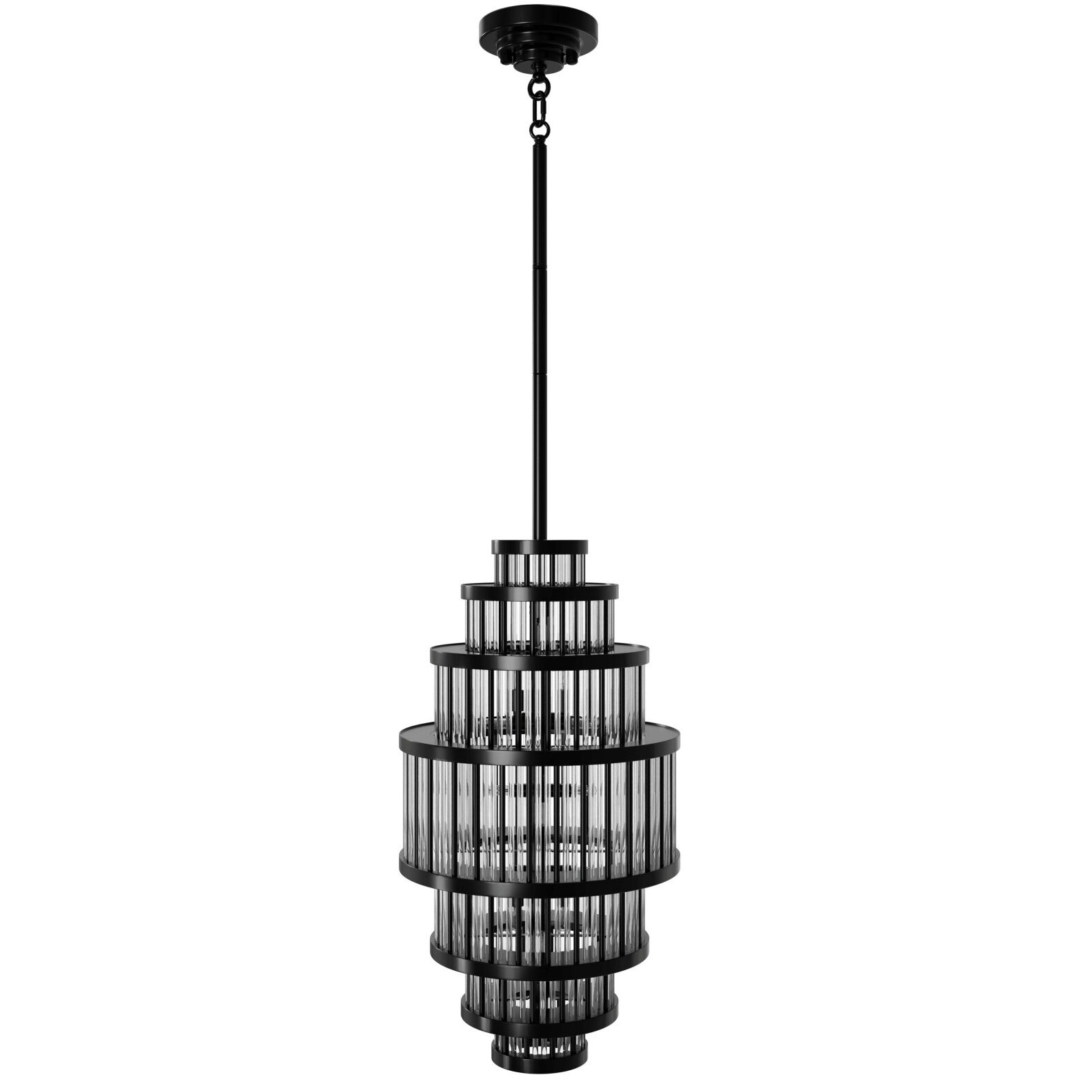 Waldorf LED 12 inch Polished Gunmetal Pendant Ceiling Light