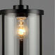Sentinel 1 Light 7 inch Black Single Pendant Ceiling Light