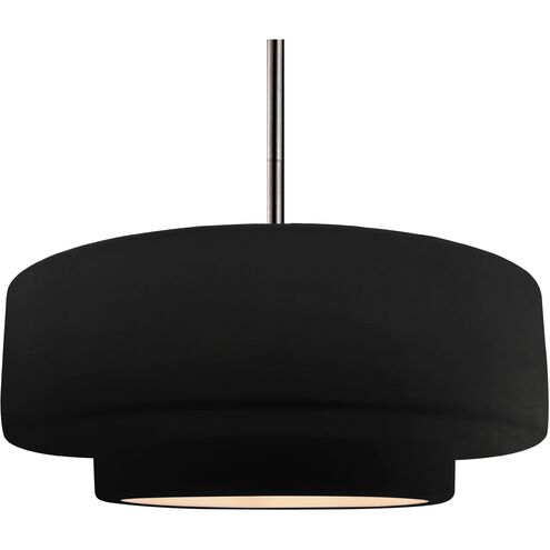 Radiance LED 16.25 inch Brushed Nickel and Carbon Matte Black Pendant Ceiling Light