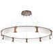 Parallel LED Burnished Bronze Chandelier Ceiling Light, Ring