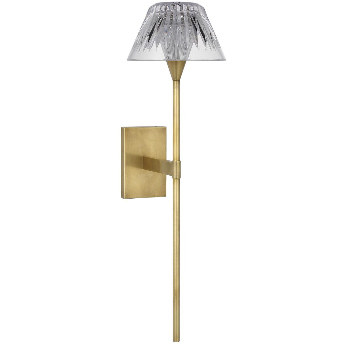 Waterford Blaze Tail Sconce Wall Light in Natural Brass