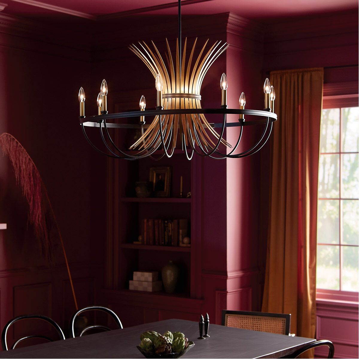 Homestead Baile 9 Light 37 inch Black Chandelier Ceiling Light, Baile