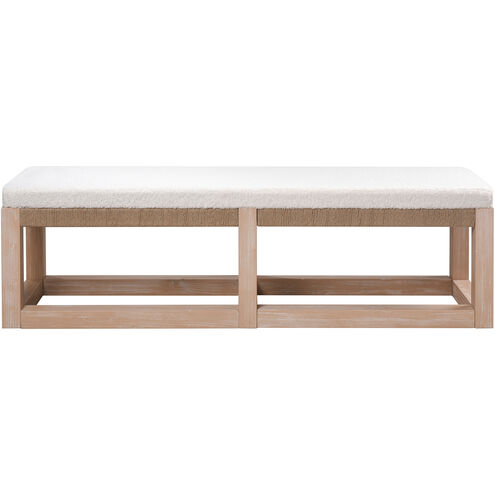 Latham Light Oak with White and Natural Bench