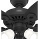 Builder 52 inch Matte Black with Matte Black/Greyed Walnut Blades Ceiling Fan