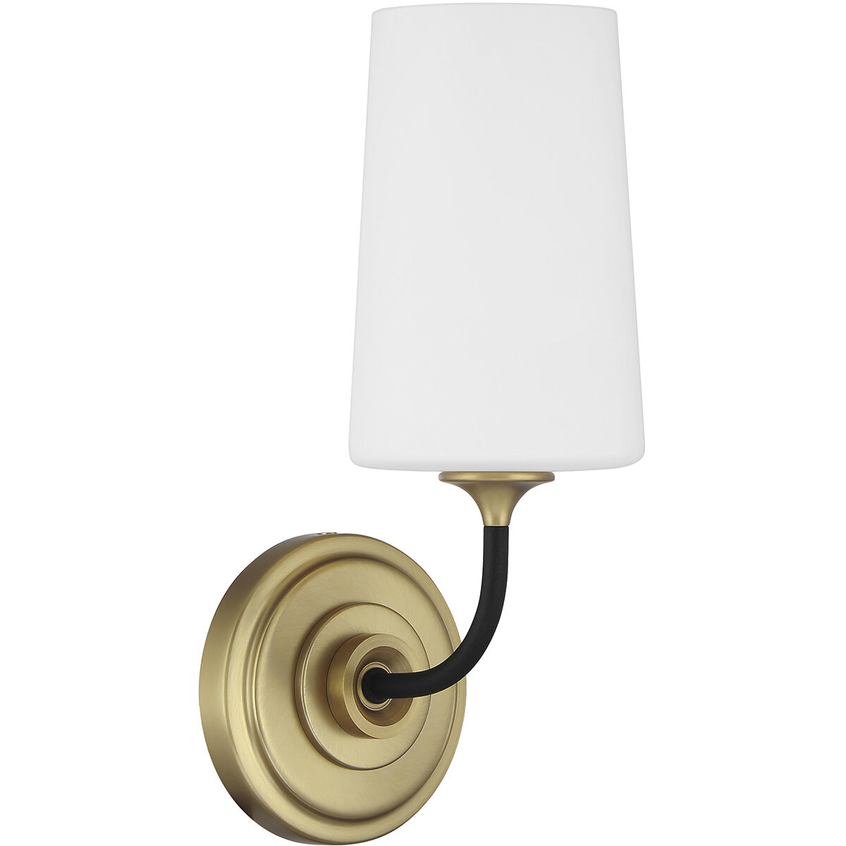 Niles Bath Sconce Wall Light in Black Forged and Modern Gold