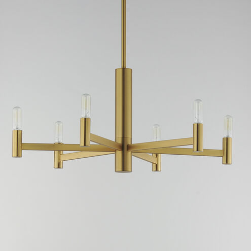 Emana 6 Light 25.5 inch Natural Aged Brass Chandelier Ceiling Light