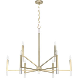 Sunjai 9 Light 40 inch Palm Gold Two Tier Chandelier Ceiling Light