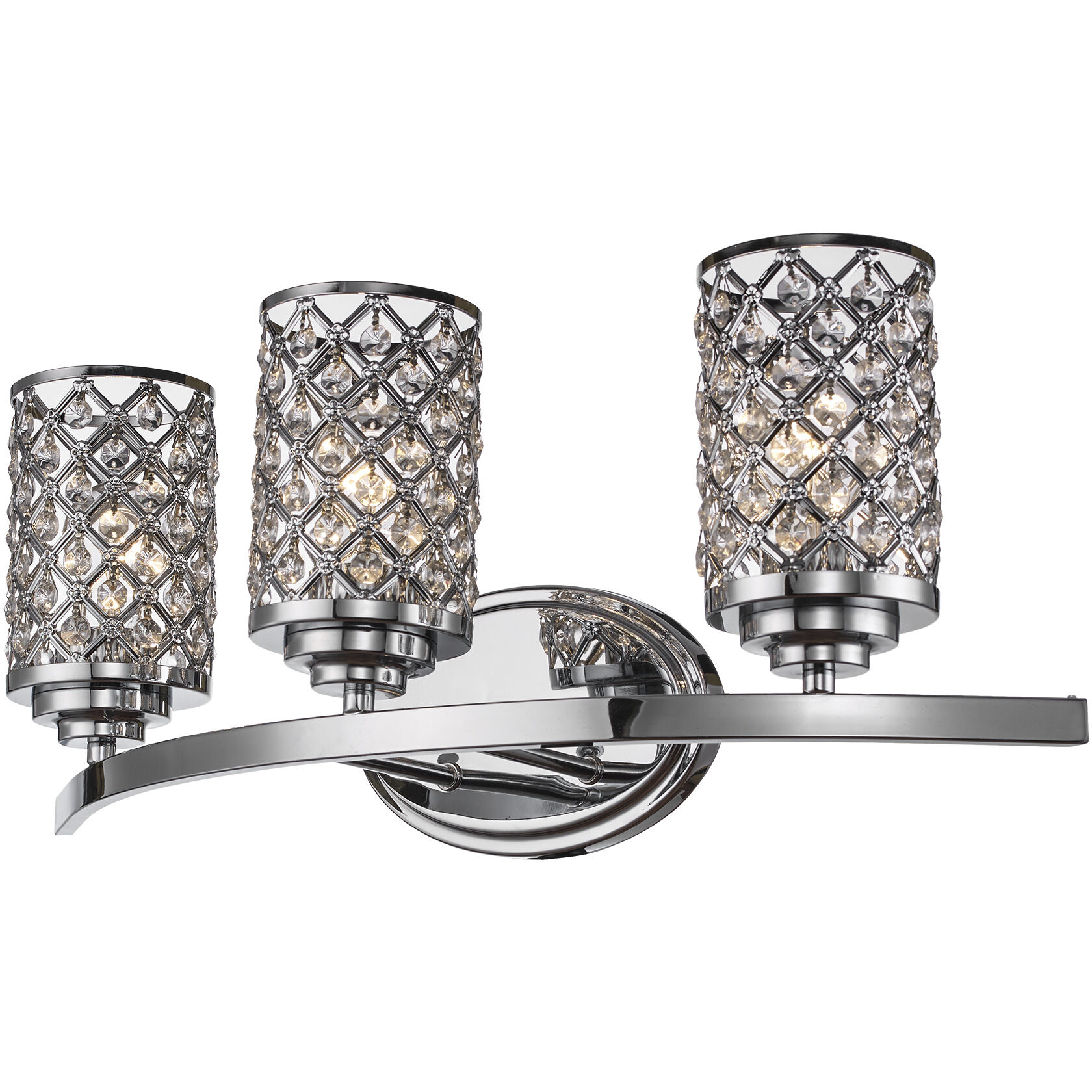 Infusion 3 Light 24 inch Polished Chrome Vanity Bar Wall Light