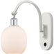 Ballston Belfast 1 Light 6 inch White and Polished Chrome Sconce Wall Light
