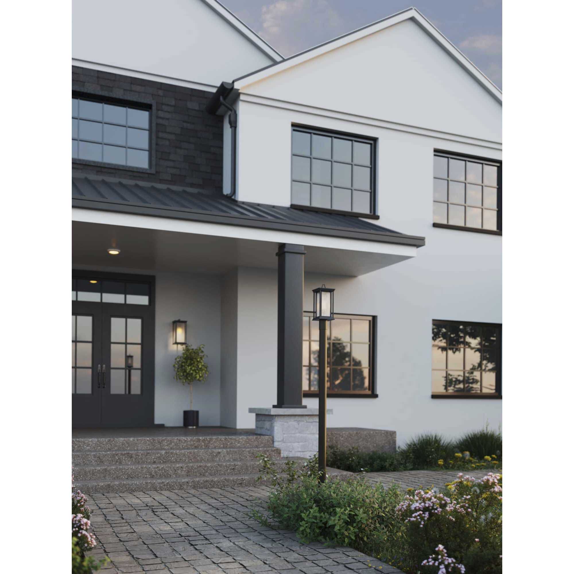 Endicott 1 Light 17.75 inch Textured Black Outdoor Post Lantern