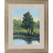 Waterside Collection Sloped Profile Champagne Gold With Dark Wash Framed Art