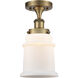 Canton 1 Light 6 inch Brushed Brass Semi-Flush Mount Ceiling Light