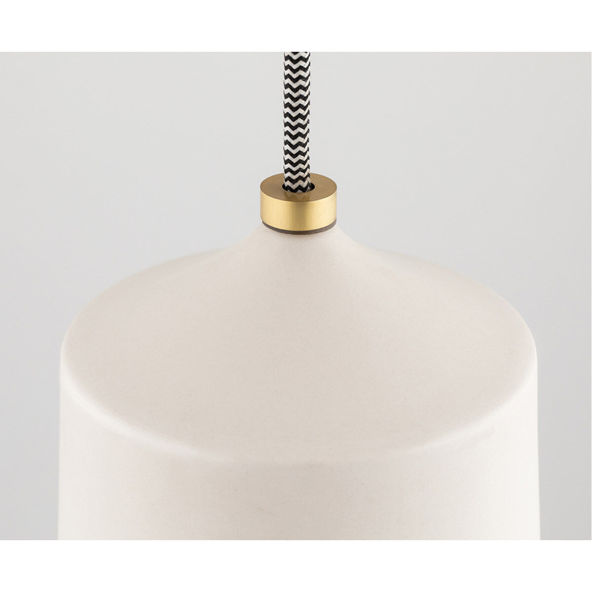 Megan 1 Light 5.75 inch Aged Brass / Matte White Pendant Ceiling Light in Aged Brass and Matte White