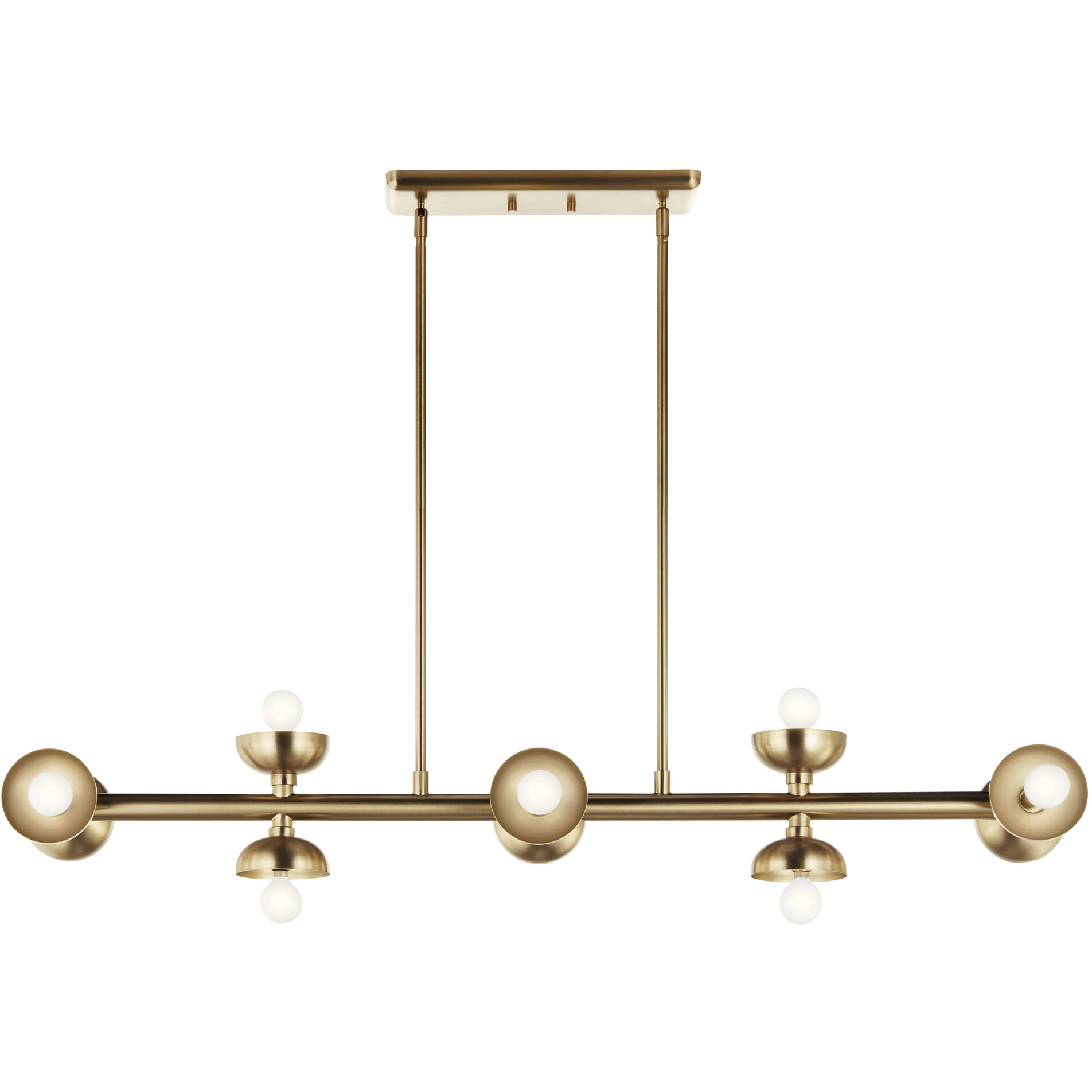 Palta 10 Light 6.5 inch Champagne Bronze Chandelier Linear Ceiling Light, Single