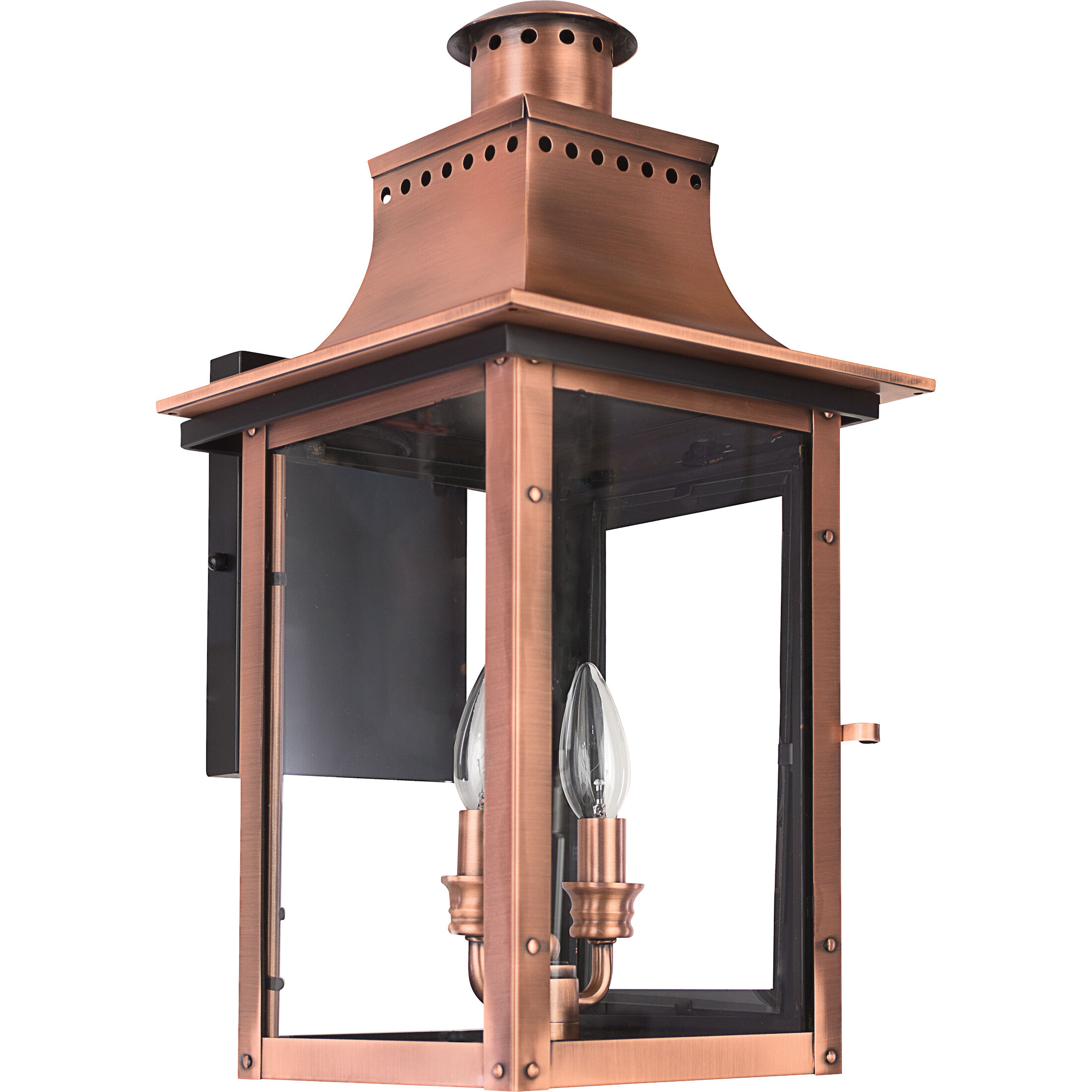 Chalmers 2 Light 21 inch Aged Copper Outdoor Wall Lantern