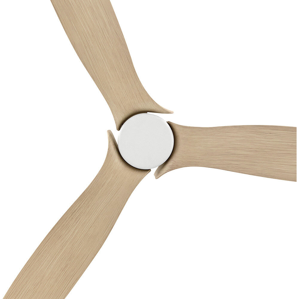 Sven 54 inch Matte White with Natural Blades Smart Fan
