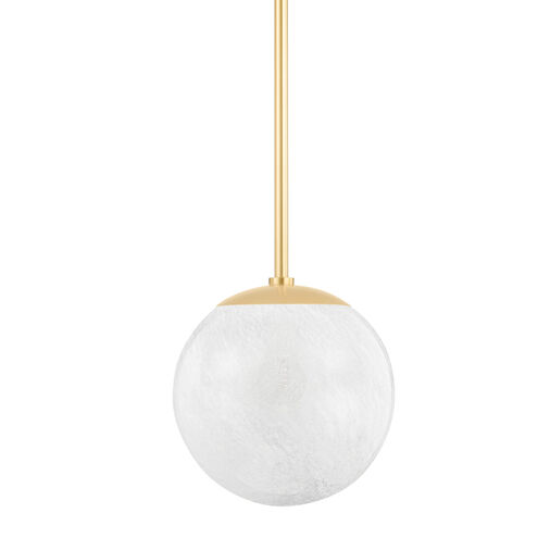 Burlington 1 Light 12 inch Aged Brass Pendant Ceiling Light, Globe/Orb