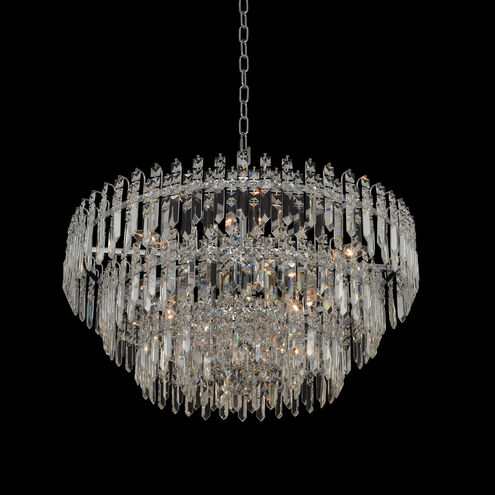 Pandoro 9 Light 27 inch Chrome Pendant Ceiling Light in Firenze Clear