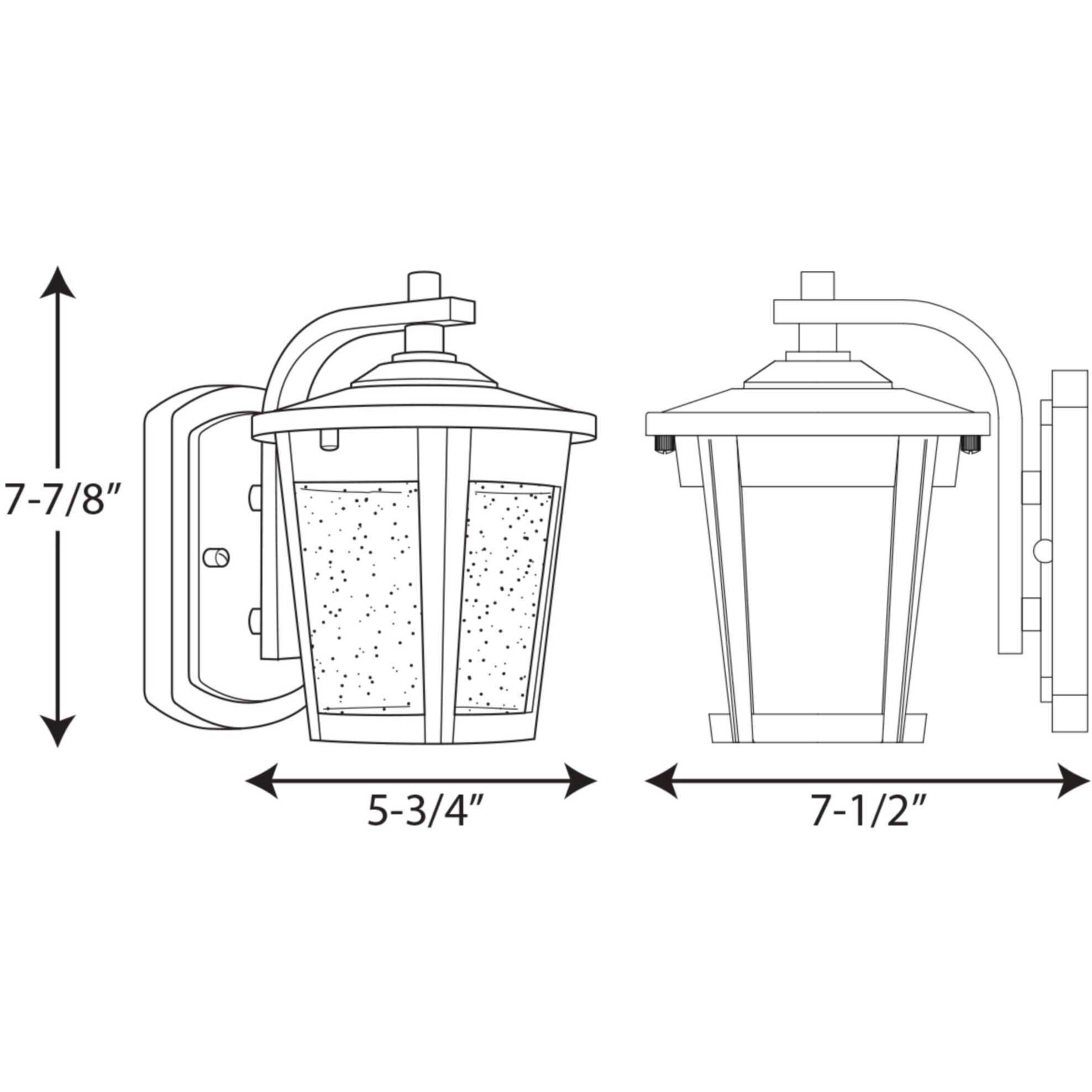East Haven LED LED 8 inch Antique Bronze Outdoor Wall Lantern, Small, Progress LED