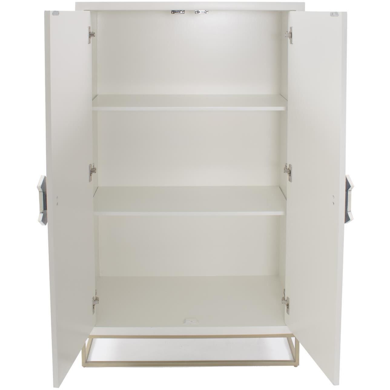 Arrouge White and Gray with Gold Cabinet, Tall