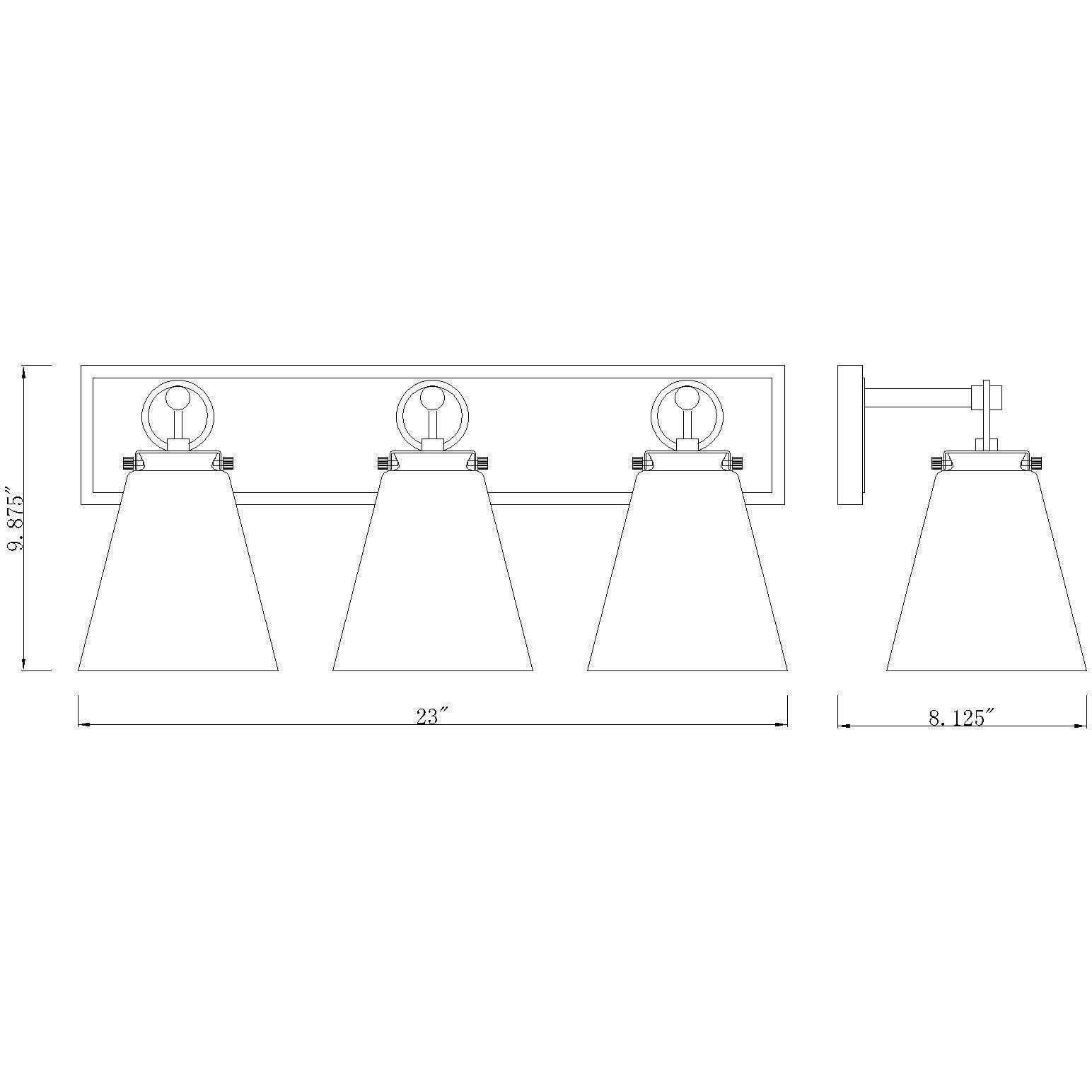 Harper 3 Light 23 inch Brushed Nickel Vanity Wall Light