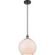 Ballston Large Farmhouse Chicken Wire LED 10 inch Black Antique Brass Mini Pendant Ceiling Light, Ballston