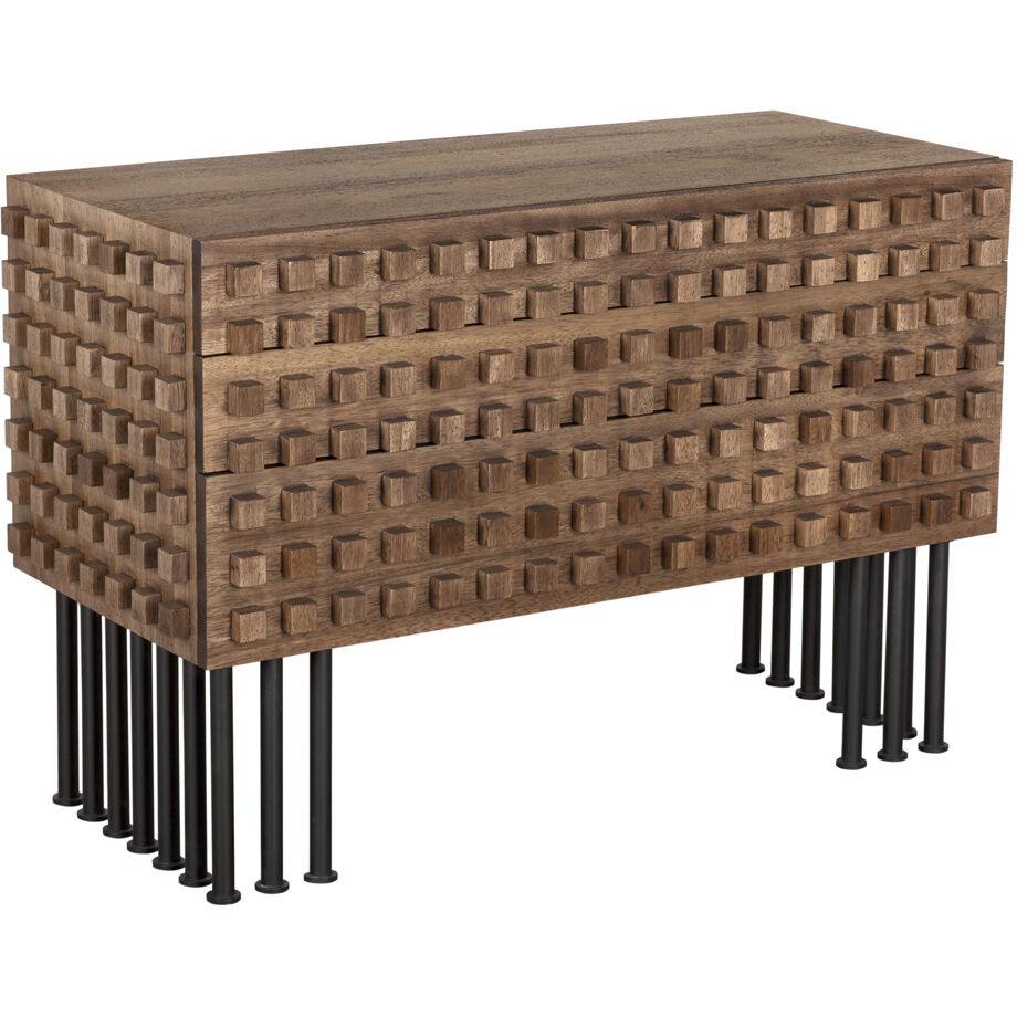 Wolfgang 45 X 20 inch Dark Walnut with Matte Black Sideboard