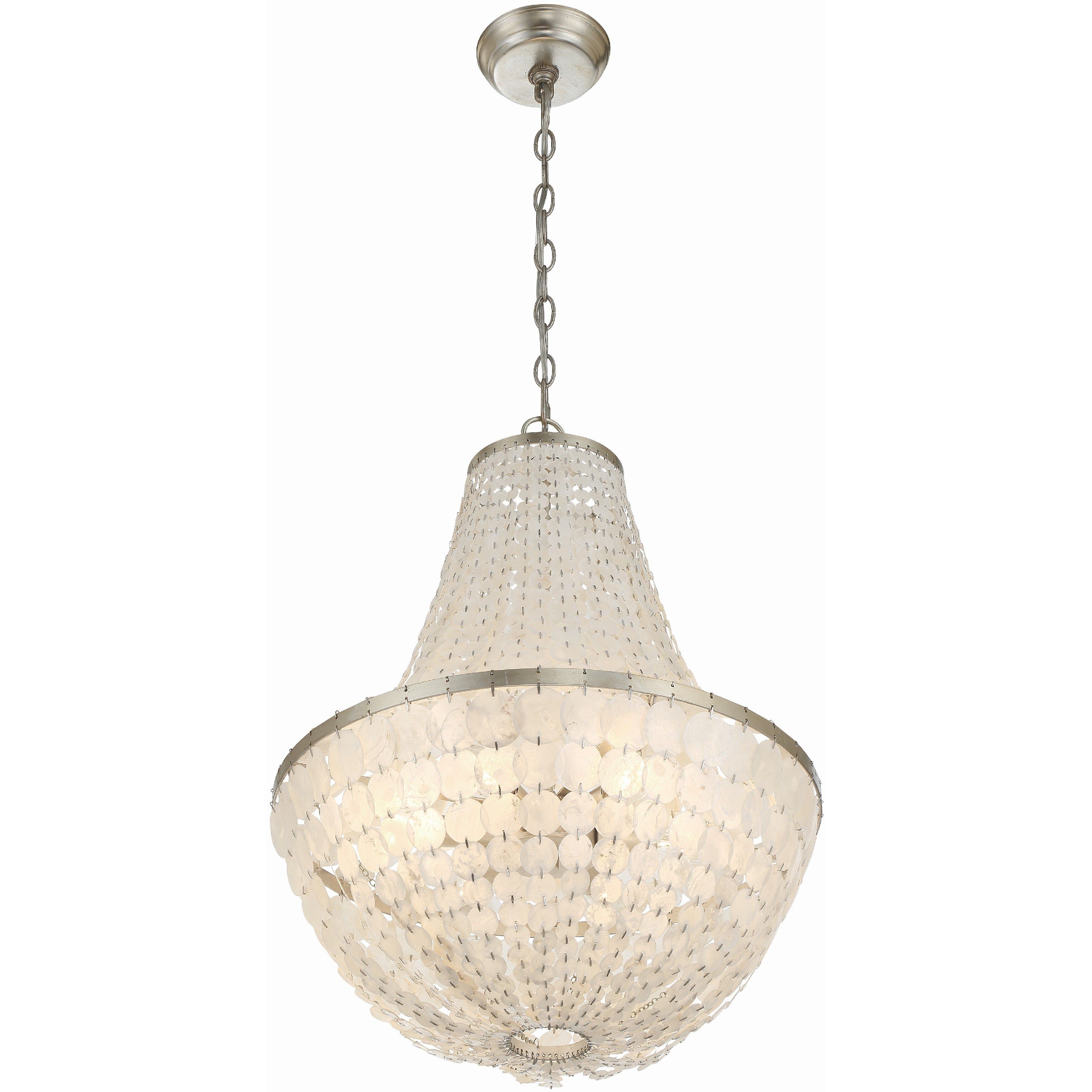 Brielle 6 Light 18 inch Antique Silver Chandelier Ceiling Light