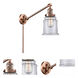 Canton 35 inch 60.00 watt Antique Copper Swing Arm Wall Light, Franklin Restoration
