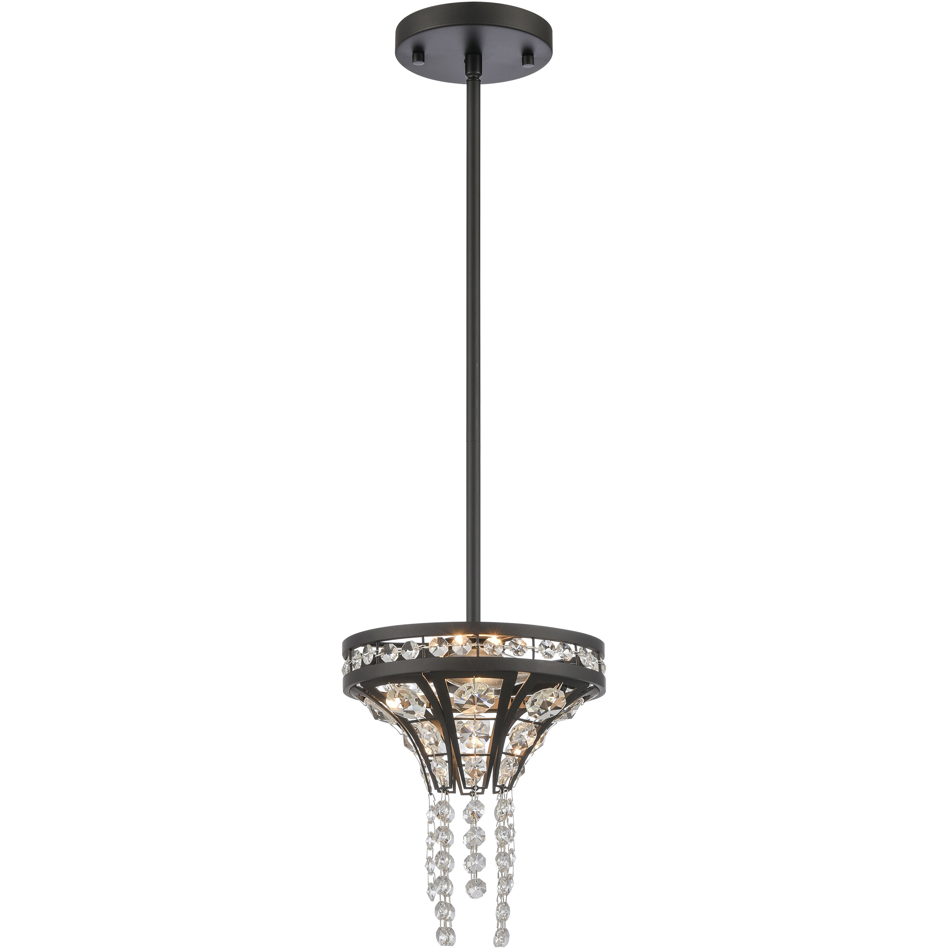 Fantania 2 Light 8 inch Matte Black Mini Pendant Ceiling Light