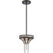 Fantania 2 Light 8 inch Matte Black Mini Pendant Ceiling Light