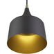 Bolita 8 inch Bronze with Antique Brass Accents LED Pendant Ceiling Light