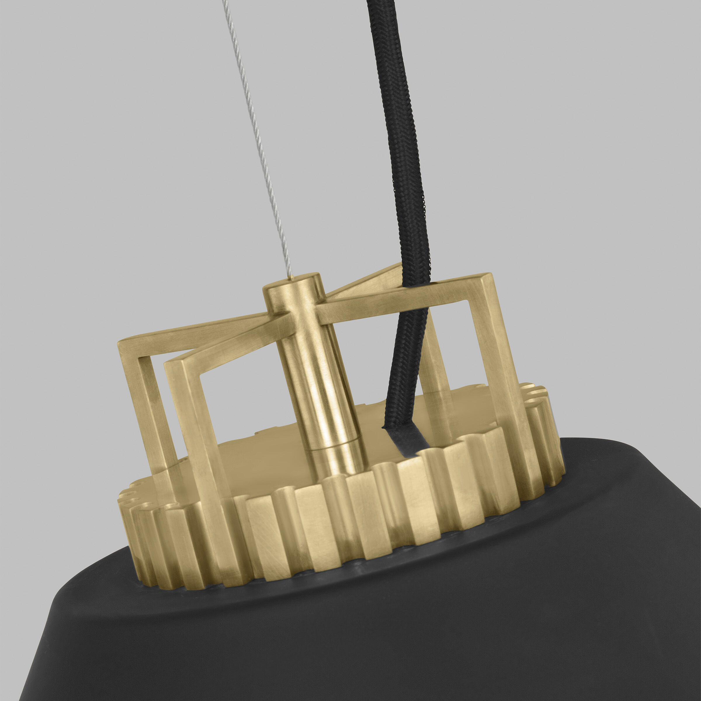 Sean Lavin Forge LED 28 inch Natural Brass Line-Voltage Pendant Ceiling Light in Nightshade Black