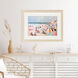 Summer Days on Beach Blue and Pink and Teal and Multi Framed Art
