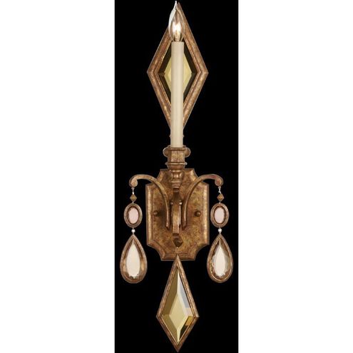 Encased Gems 1 Light 9 inch Gold Sconce Wall Light in Multi-Colored Crystal