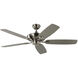 Colony 52 52 inch Brushed Steel with Silver Blades Ceiling Fan