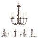 Bird 6 Light 20 inch Rust Chandelier Ceiling Light