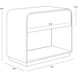 Algarve 34 X 28 inch Black / Champagne Gold Night Stand
