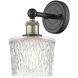 Niagra Sconce Wall Light in Black Antique Brass