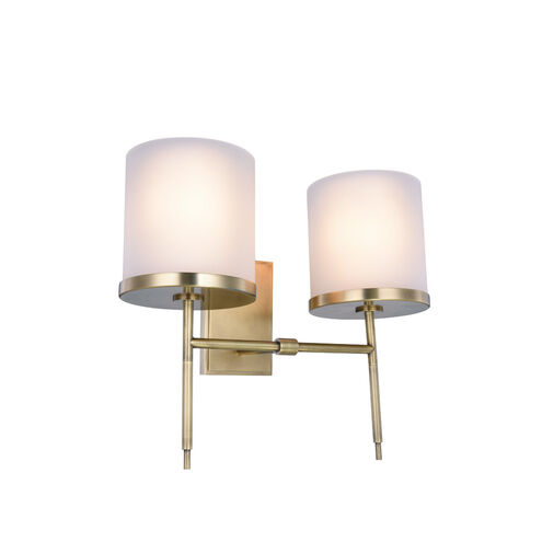 Bradford 2 Light 16 inch Burnished Brass Wall Sconce Wall Light, Urban Classic